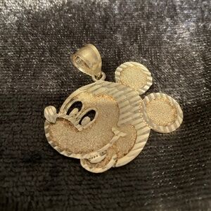 Vintage 925 Sterling Silver Mickey Mouse Head Pendant